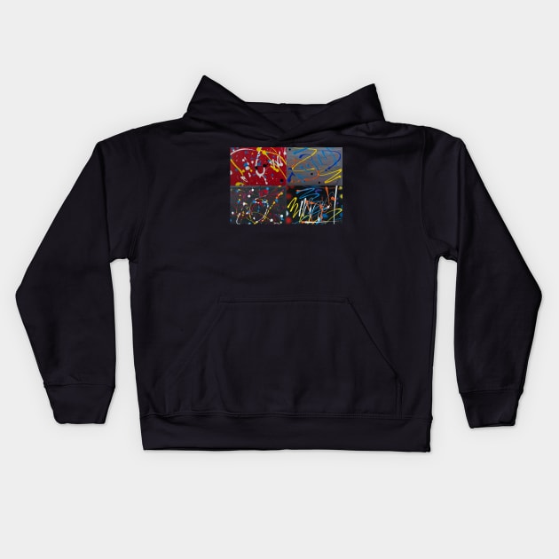 Puzzled by abstract Kids Hoodie by Baraka Designs